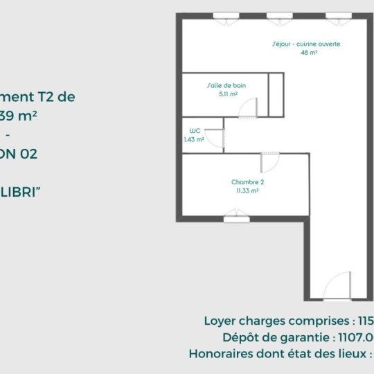  Annonces OULLINS : Appartement | LYON (69002) | 69 m2 | 1 157 € 