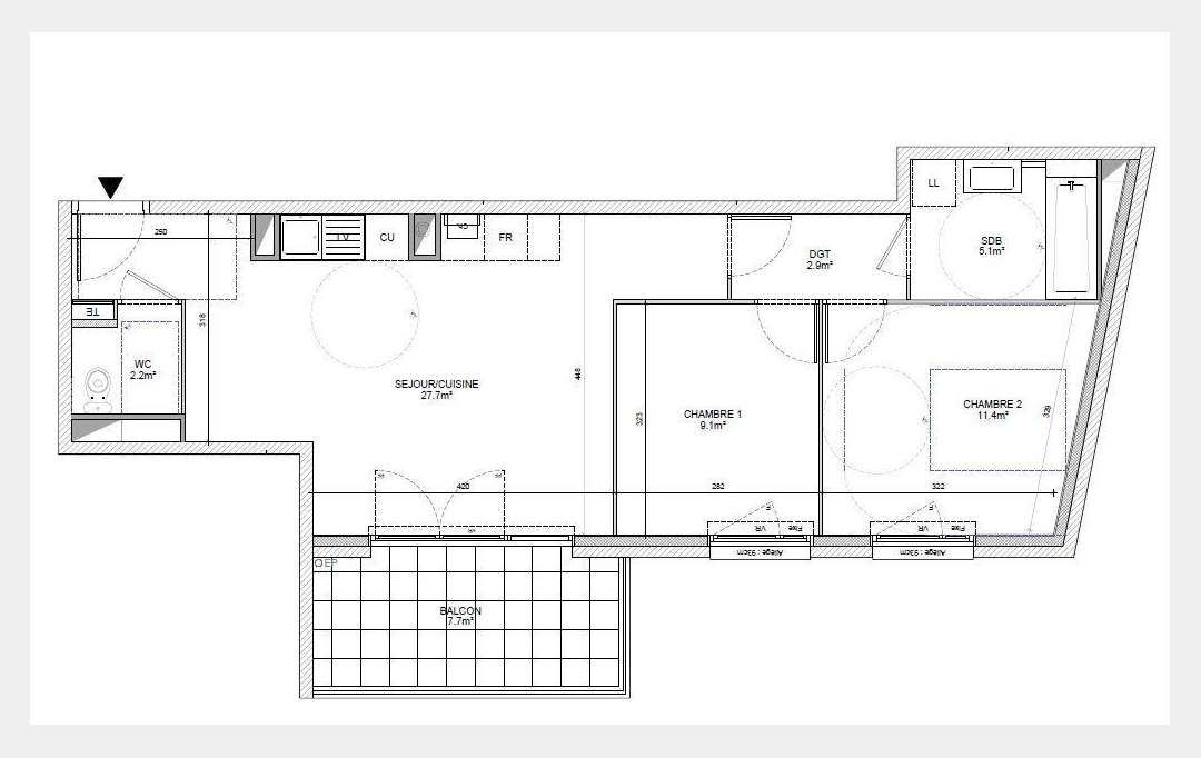 Annonces OULLINS : Appartement | ECULLY (69130) | 58 m2 | 299 000 € 